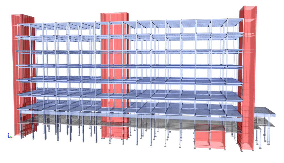 3D Model of the Eight-Story Building