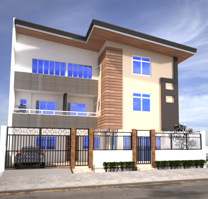 Render of Three-Story Apartment Building